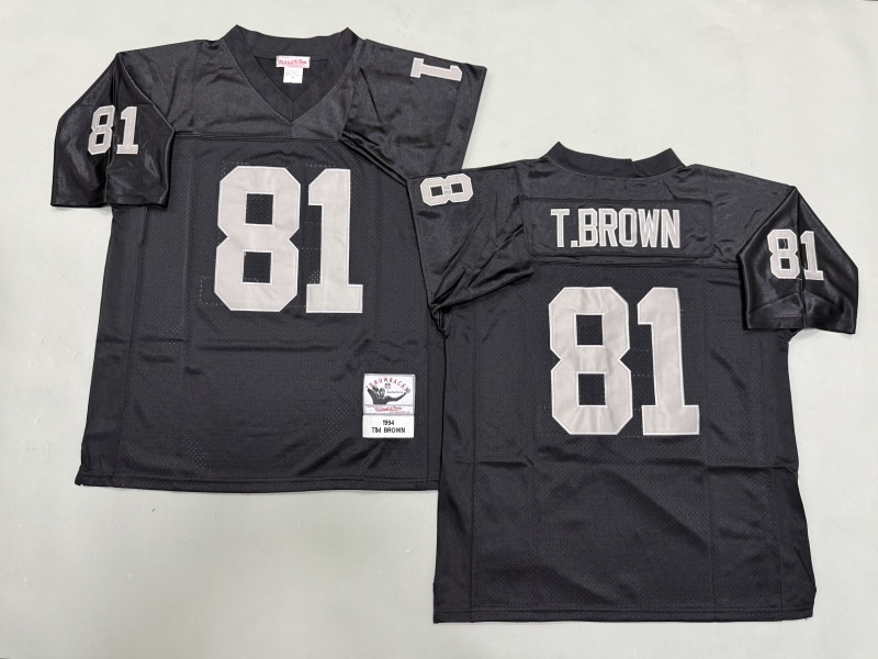 Men 2025 Nike Oakland Raiders #81 T.Brown black Throwback Limited NFL Jersey style 001->oakland raiders->NFL Jersey